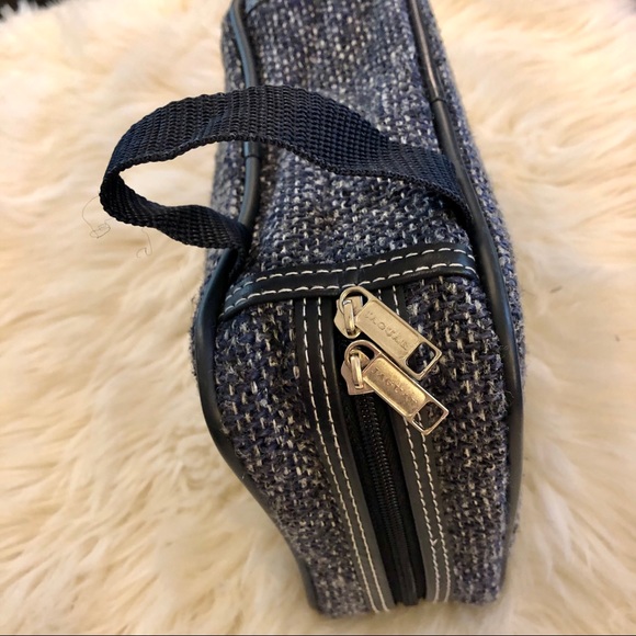 Jaguar Bags 45 Jaguar Vintage Navy Blue Tweed Toiletry Travel Bag